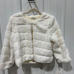 BRAND NEW Calvin Klein White Fur Shrug –Size M ✨ MSRP: $99 — Your Price: $49